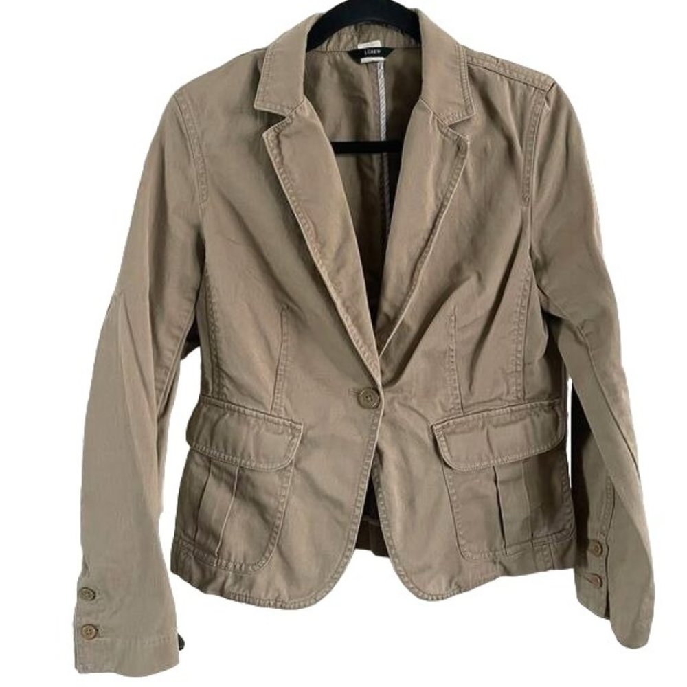 J Crew Sz Small Women’s Khaki Blazer